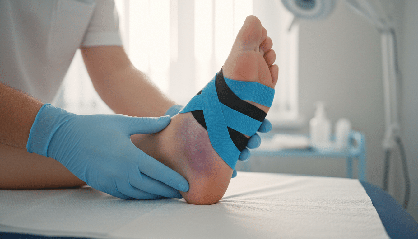 Kann Kinesiotape bei einem umgeknickten Fuß helfen?