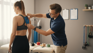 Wie klebt man Kinesiotape am Rücken?